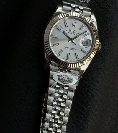 WKD Factory Rolex Datejust 41mm 3235 Movement Index Markers White Sunburst Face Jubilee Band Watch